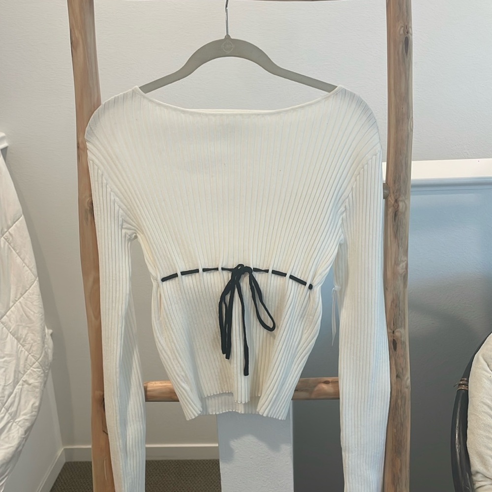 Tie detail sweater